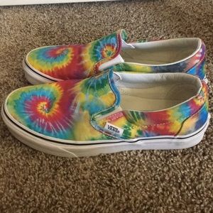Tie dyed Vans.
